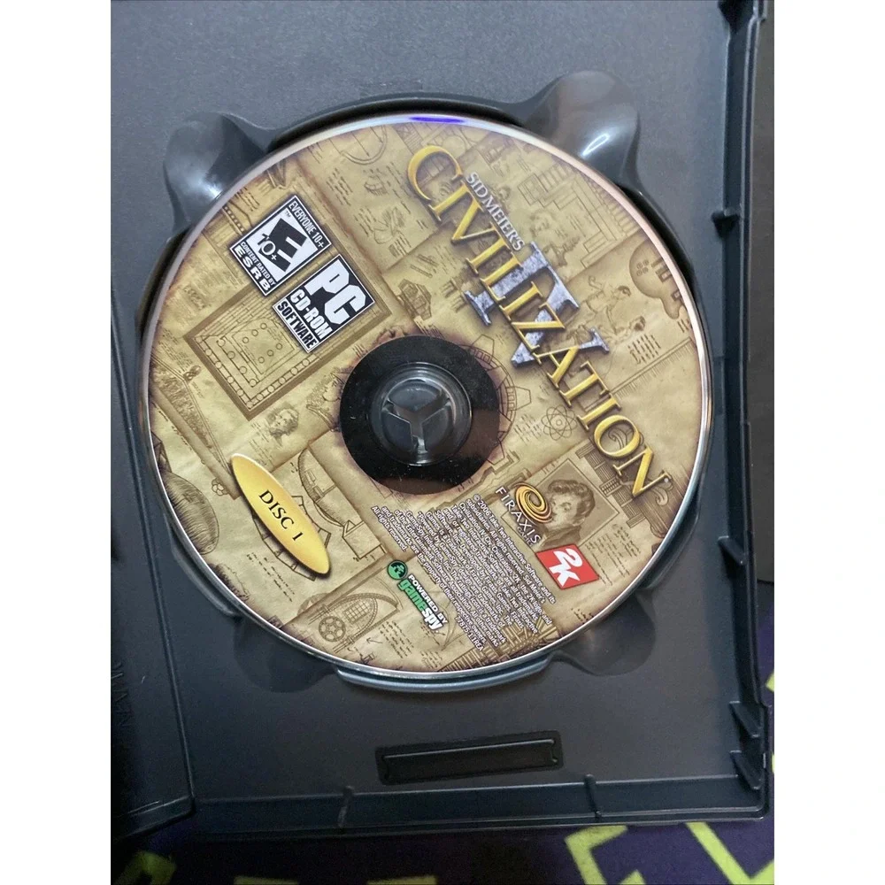 VIDEO GAMES CIVILIZATION IV WITH MANUEL PC CD ROM CIB With Tree Map Nice 4 Disk